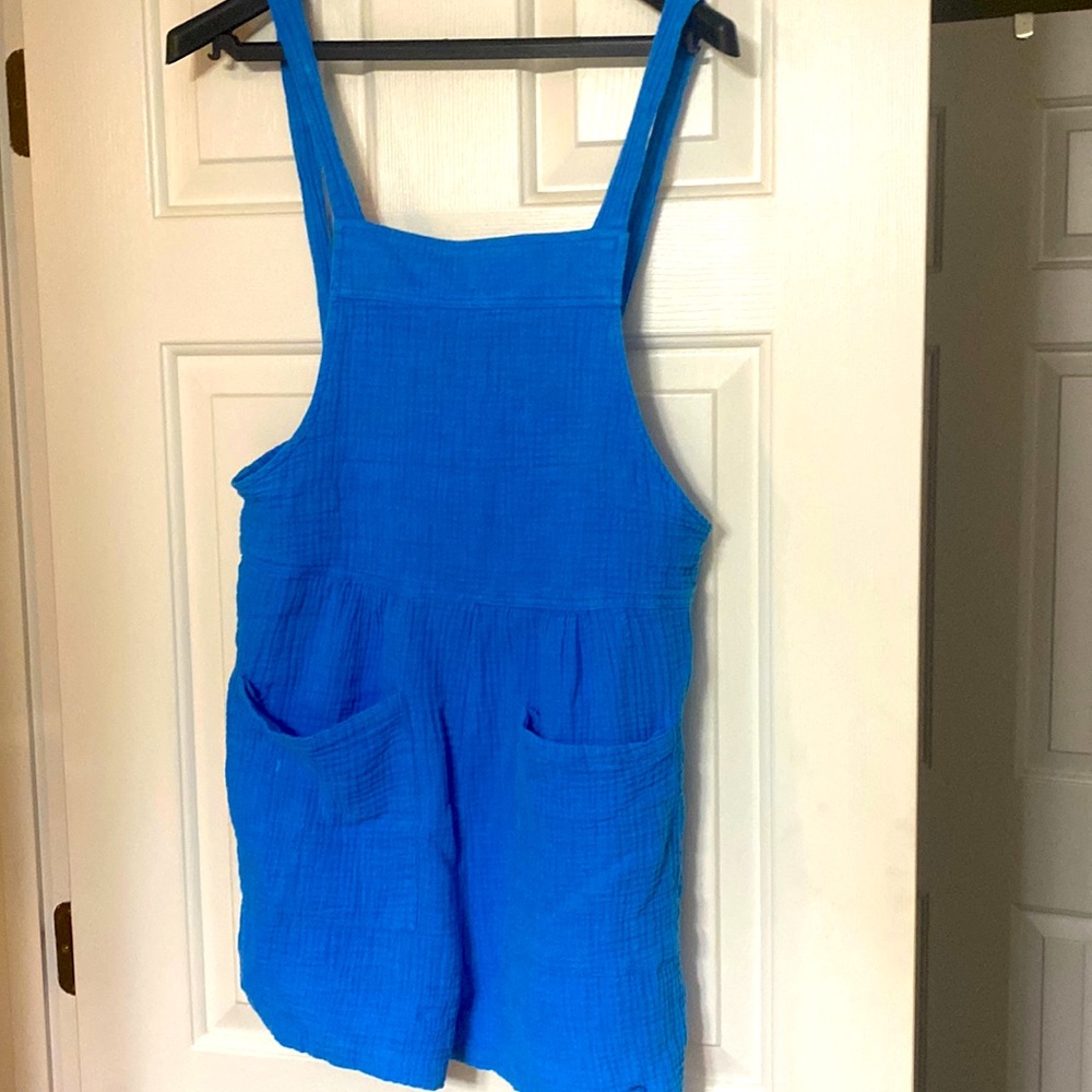 New without tags gauze overall romper . Size M